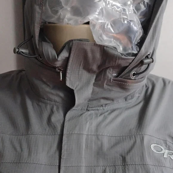 Outdoor Research Women's Shell Windbreaker hood zips into collar & side zip - Picture 2 of 15